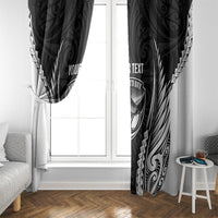 Hawke's Bay 2026 Rugby Custom Window Curtain NZ Maori Silver Fern
