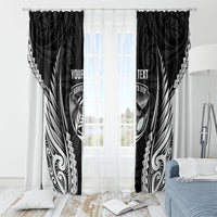 Hawke's Bay 2026 Rugby Custom Window Curtain NZ Maori Silver Fern