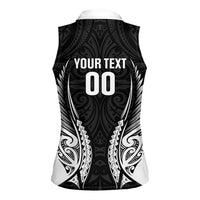 Hawke's Bay 2026 Rugby Custom Women Sleeveless Polo Shirt NZ Maori Silver Fern