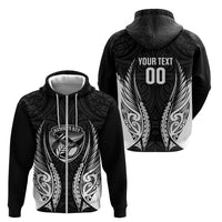 Hawke's Bay 2026 Rugby Custom Zip Hoodie NZ Maori Silver Fern LT14 - Polynesian Pride