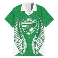 Manawatu 2026 Rugby Custom Family Matching Long Sleeve Bodycon Dress and Hawaiian Shirt NZ Maori Silver Fern