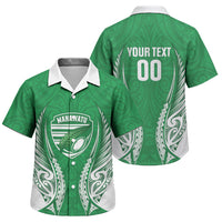 Manawatu 2026 Rugby Custom Family Matching Mermaid Dress and Hawaiian Shirt NZ Maori Silver Fern LT14 Son's Shirt Green - Polynesian Pride