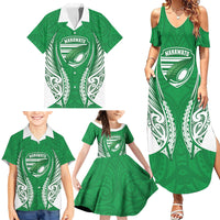 Manawatu 2026 Rugby Custom Family Matching Summer Maxi Dress and Hawaiian Shirt NZ Maori Silver Fern LT14 - Polynesian Pride
