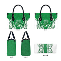 Manawatu 2026 Rugby Custom Leather Bag NZ Maori Silver Fern LT14 - Polynesian Pride