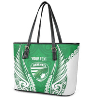 Manawatu 2026 Rugby Custom Leather Tote Bag NZ Maori Silver Fern LT14 - Polynesian Pride