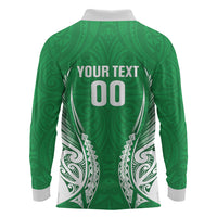 Manawatu 2026 Rugby Custom Long Sleeve Polo Shirt NZ Maori Silver Fern