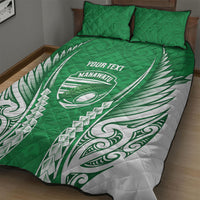 Manawatu 2026 Rugby Custom Quilt Bed Set NZ Maori Silver Fern LT14 - Polynesian Pride
