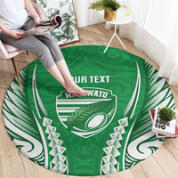 Manawatu 2026 Rugby Custom Round Carpet NZ Maori Silver Fern LT14 - Polynesian Pride
