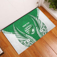 Manawatu 2026 Rugby Custom Rubber Doormat NZ Maori Silver Fern LT14 - Polynesian Pride