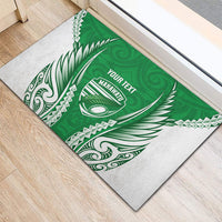 Manawatu 2026 Rugby Custom Rubber Doormat NZ Maori Silver Fern LT14 - Polynesian Pride
