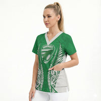 Manawatu 2026 Rugby Custom Scrub Top NZ Maori Silver Fern