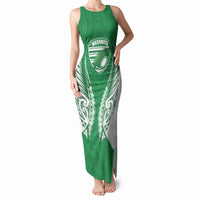 Manawatu 2026 Rugby Custom Tank Maxi Dress NZ Maori Silver Fern LT14 Women Green - Polynesian Pride