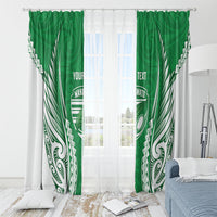 Manawatu 2026 Rugby Custom Window Curtain NZ Maori Silver Fern LT14 - Polynesian Pride