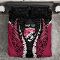 North Harbour 2026 Rugby Custom Bedding Set NZ Maori Silver Fern