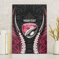 North Harbour 2026 Rugby Custom Canvas Wall Art NZ Maori Silver Fern LT14 Without Frame Maroon - Polynesian Pride