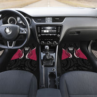 North Harbour 2026 Rugby Custom Car Mats NZ Maori Silver Fern LT14 Set 2pcs - Front Maroon - Polynesian Pride