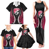 North Harbour 2026 Rugby Custom Family Matching Tank Maxi Dress and Hawaiian Shirt NZ Maori Silver Fern LT14 - Polynesian Pride