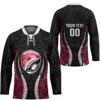 North Harbour 2026 Rugby Custom Hockey Jersey NZ Maori Silver Fern LT14 - Polynesian Pride