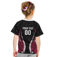 North Harbour 2026 Rugby Custom Kid T Shirt NZ Maori Silver Fern LT14 - Polynesian Pride