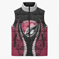 North Harbour 2026 Rugby Custom Sleeveless Puffer Jacket NZ Maori Silver Fern
