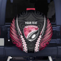 North Harbour 2026 Rugby Custom Spare Tire Cover NZ Maori Silver Fern