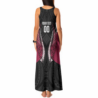 North Harbour 2026 Rugby Custom Tank Maxi Dress NZ Maori Silver Fern LT14 - Polynesian Pride