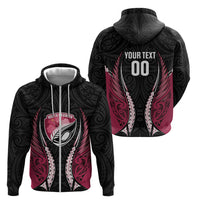 North Harbour 2026 Rugby Custom Zip Hoodie NZ Maori Silver Fern LT14 - Polynesian Pride