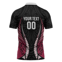 North Harbour 2026 Rugby Custom Zipper Polo Shirt NZ Maori Silver Fern LT14 - Polynesian Pride