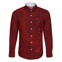 Oxblood Polynesia Family Matching Tank Maxi Dress and Hawaiian Shirt Hawaiian Tribal Hammerhead Shark Tattoo