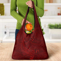 Oxblood Polynesia Grocery Bag Hawaiian Tribal Hammerhead Shark Tattoo LT14 - Polynesian Pride