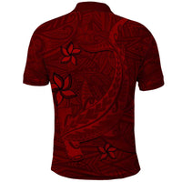 Oxblood Polynesia Polo Shirt Hawaiian Tribal Hammerhead Shark Tattoo LT14 - Polynesian Pride