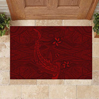 Oxblood Polynesia Rubber Doormat Hawaiian Tribal Hammerhead Shark Tattoo LT14 Oxblood - Polynesian Pride