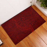 Oxblood Polynesia Rubber Doormat Hawaiian Tribal Hammerhead Shark Tattoo LT14 - Polynesian Pride