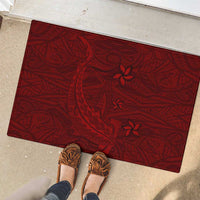 Oxblood Polynesia Rubber Doormat Hawaiian Tribal Hammerhead Shark Tattoo LT14 - Polynesian Pride