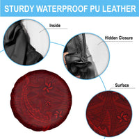 Oxblood Polynesia Spare Tire Cover Hawaiian Tribal Hammerhead Shark Tattoo LT14 - Polynesian Pride