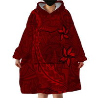 Oxblood Polynesia Wearable Blanket Hoodie Hawaiian Tribal Hammerhead Shark Tattoo LT14 - Polynesian Pride