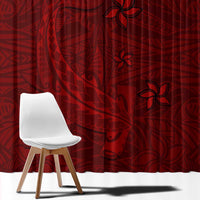Oxblood Polynesia Window Curtain Hawaiian Tribal Hammerhead Shark Tattoo LT14 - Polynesian Pride