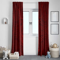 Oxblood Polynesia Window Curtain Hawaiian Tribal Hammerhead Shark Tattoo LT14 - Polynesian Pride