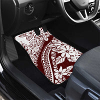 Polynesian Tropical Flowers Oxblood Color Car Mats LT14 - Polynesian Pride