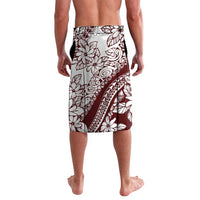 Polynesian Tropical Flowers Oxblood Color Lavalava LT14 - Polynesian Pride
