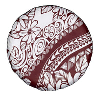 Polynesian Tropical Flowers Oxblood Color Spare Tire Cover LT14 - Polynesian Pride