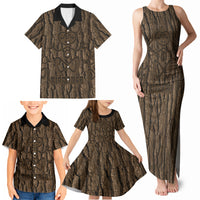 Kioranga Moriori New Zealand Family Matching Tank Maxi Dress and Hawaiian Shirt Kopi Rakau Carving Art LT14 - Polynesian Pride