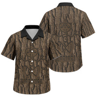 Kioranga Moriori New Zealand Family Matching Tank Maxi Dress and Hawaiian Shirt Kopi Rakau Carving Art LT14 Son's Shirt Brown - Polynesian Pride