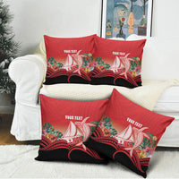 Vavau Sailing Festival Tonga Personalised Pillow Cover Humpback Whale Sailboat Tropical Vibes LT14 - Polynesian Pride