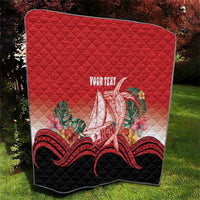 Vavau Sailing Festival Tonga Personalised Quilt Humpback Whale Sailboat Tropical Vibes LT14 - Polynesian Pride