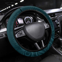 Turquoise New Zealand Eel Steering Wheel Cover Aotearoa Maori Tuna With Kotiate Weapon LT14 Universal Fit Turquoise - Polynesian Pride