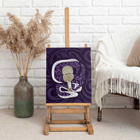 Purple New Zealand Eel Canvas Wall Art Aotearoa Maori Tuna With Kotiate Weapon LT14 - Polynesian Pride