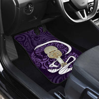 Purple New Zealand Eel Car Mats Aotearoa Maori Tuna With Kotiate Weapon LT14 - Polynesian Pride