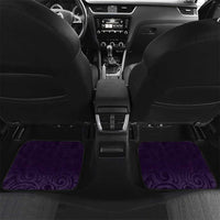 Purple New Zealand Eel Car Mats Aotearoa Maori Tuna With Kotiate Weapon LT14 Set 2pcs - Back Purple - Polynesian Pride