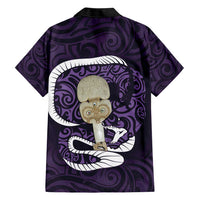 Purple New Zealand Eel Hawaiian Shirt Aotearoa Maori Tuna With Kotiate Weapon LT14 - Polynesian Pride